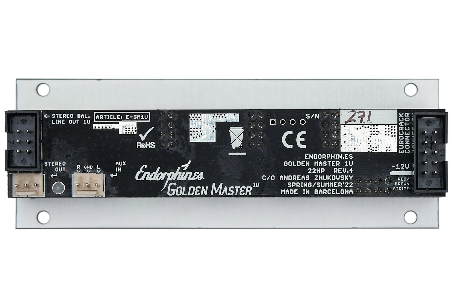 Endorphin.es 1U Golden Master Silver