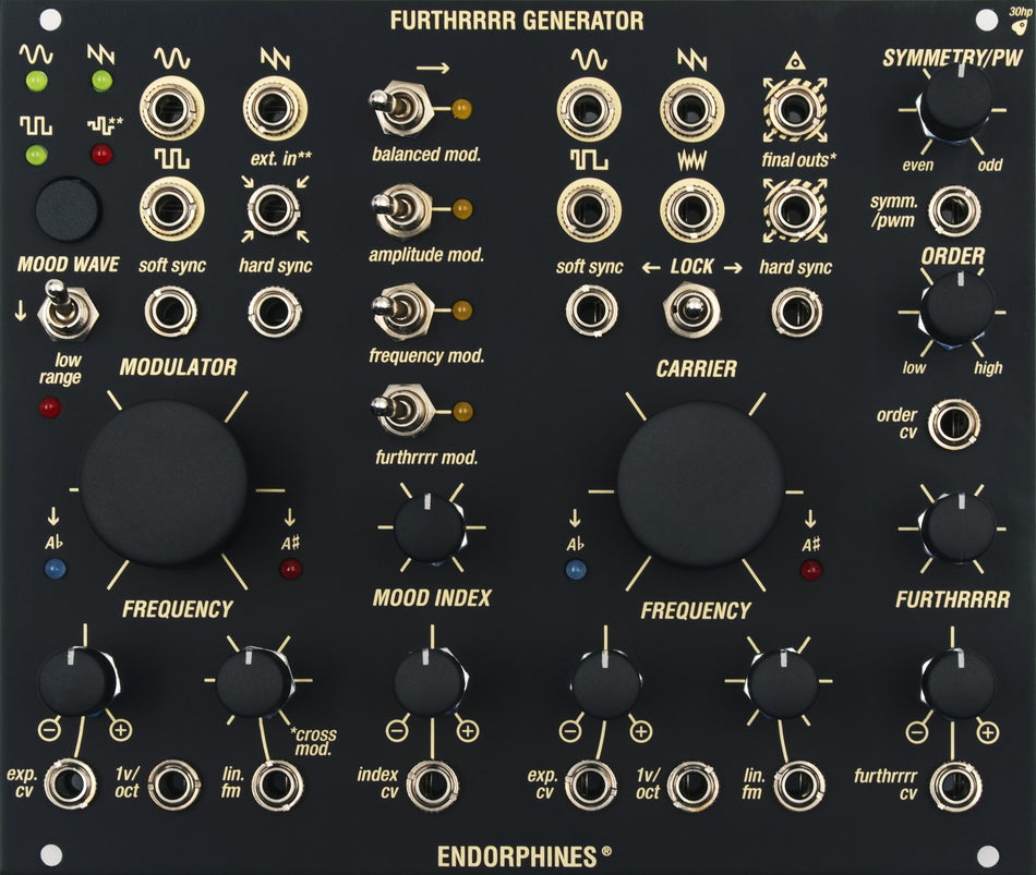 Endorphin.es Furthrrrr Generator Black - Eurorack dual VCO