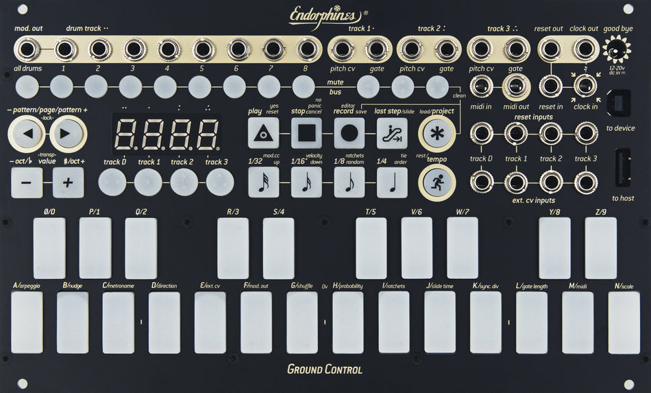 Endorphin.es Ground Control Black - Eurorack sequencer