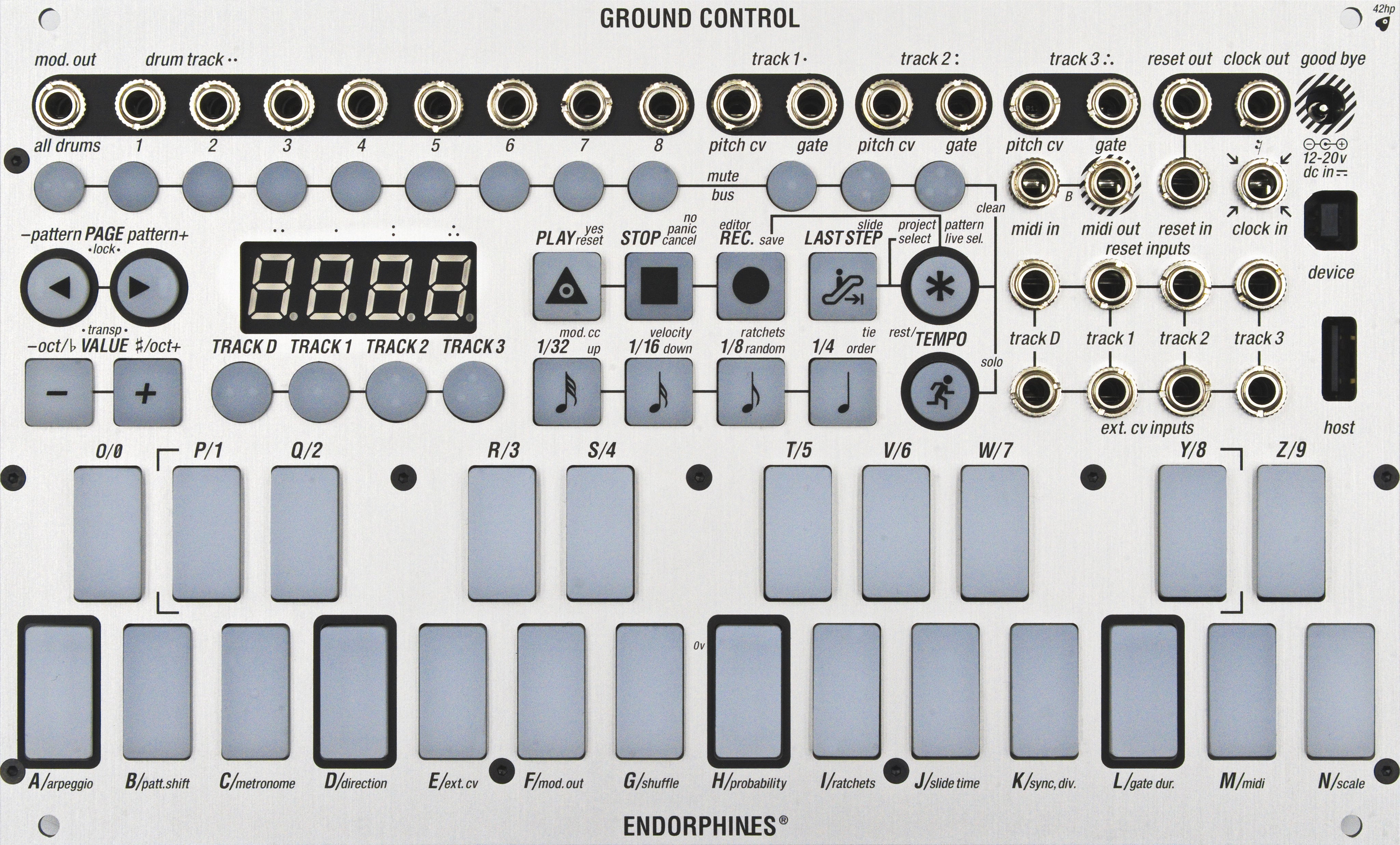 Endorphin.es Ground Control Silver - Eurorack sequencer