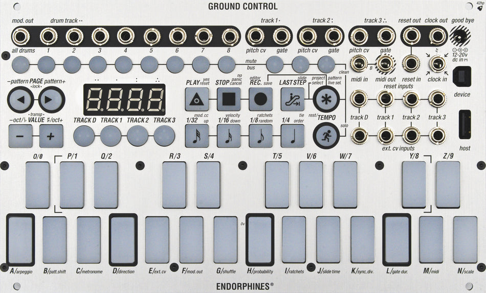 Endorphin.es Ground Control Silver - Eurorack sequencer