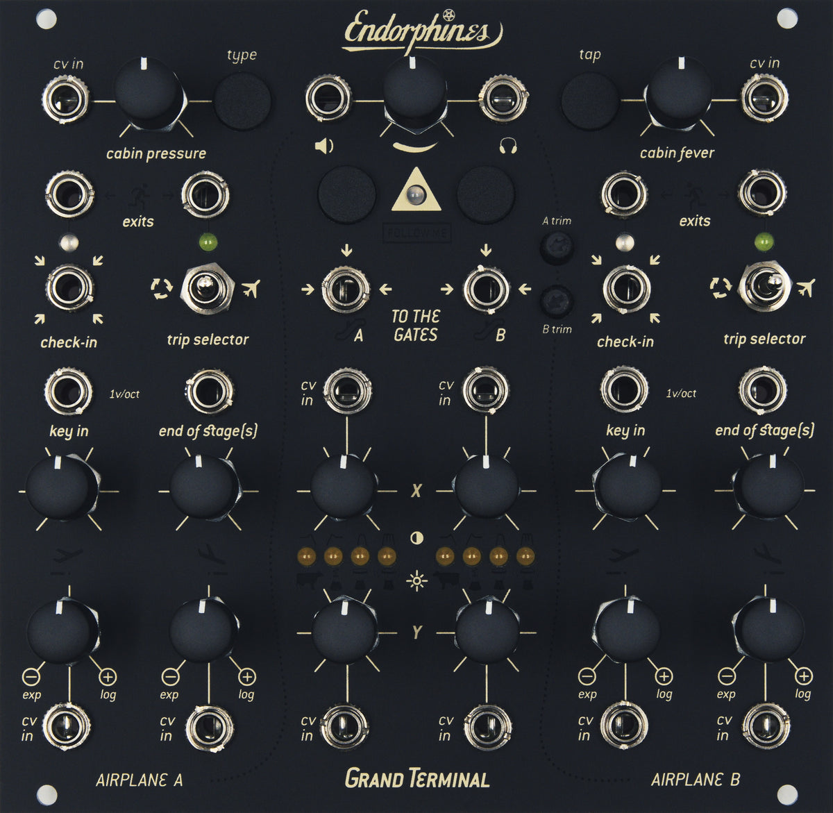 Endorphin.es Grand Terminal Black - Eurorack dual filter og effektprosessor
