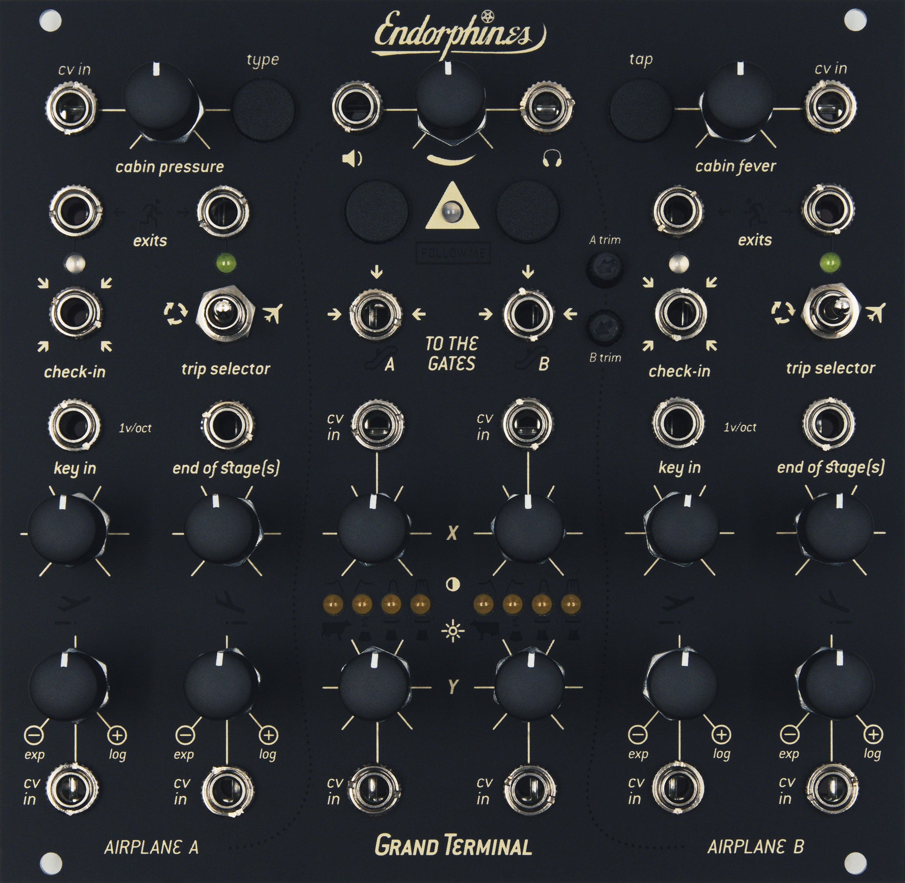 Endorphin.es Grand Terminal Black - Eurorack dual filter og effektprosessor