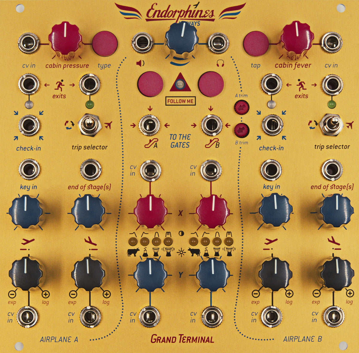 Endorphin.es Grand Terminal Gold - Eurorack dual filter og effektprosessor