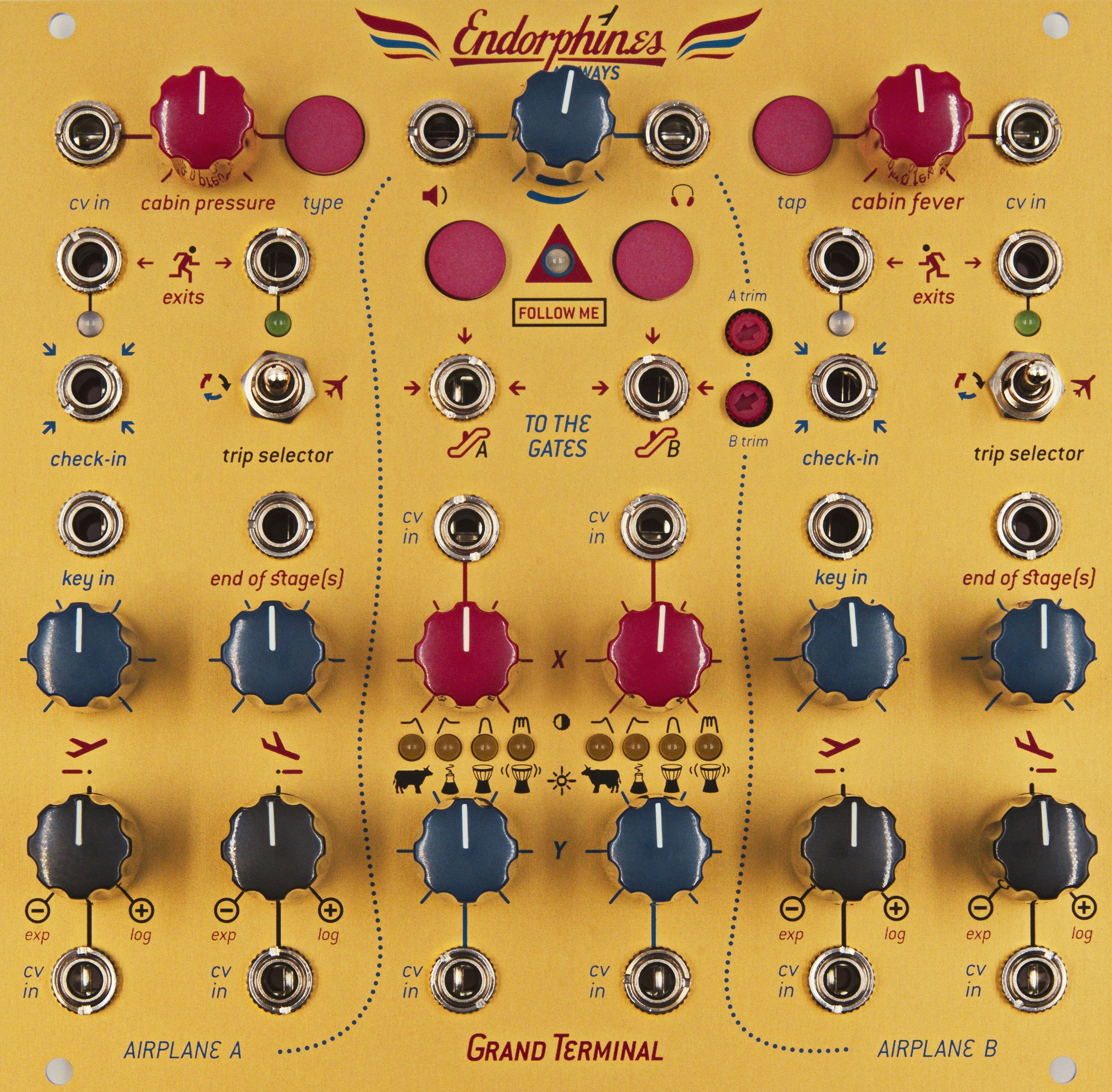 Endorphin.es Grand Terminal Gold - Eurorack dual filter og effektprosessor