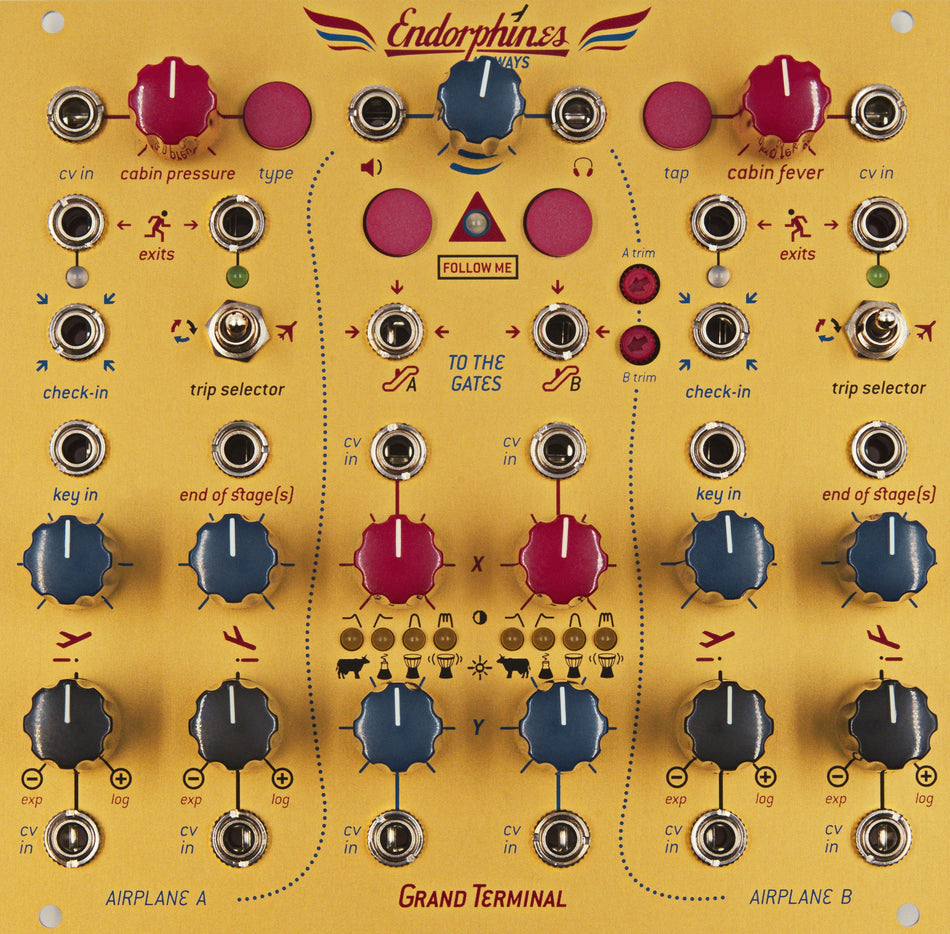 Endorphin.es Grand Terminal Gold - Eurorack dual filter og effektprosessor