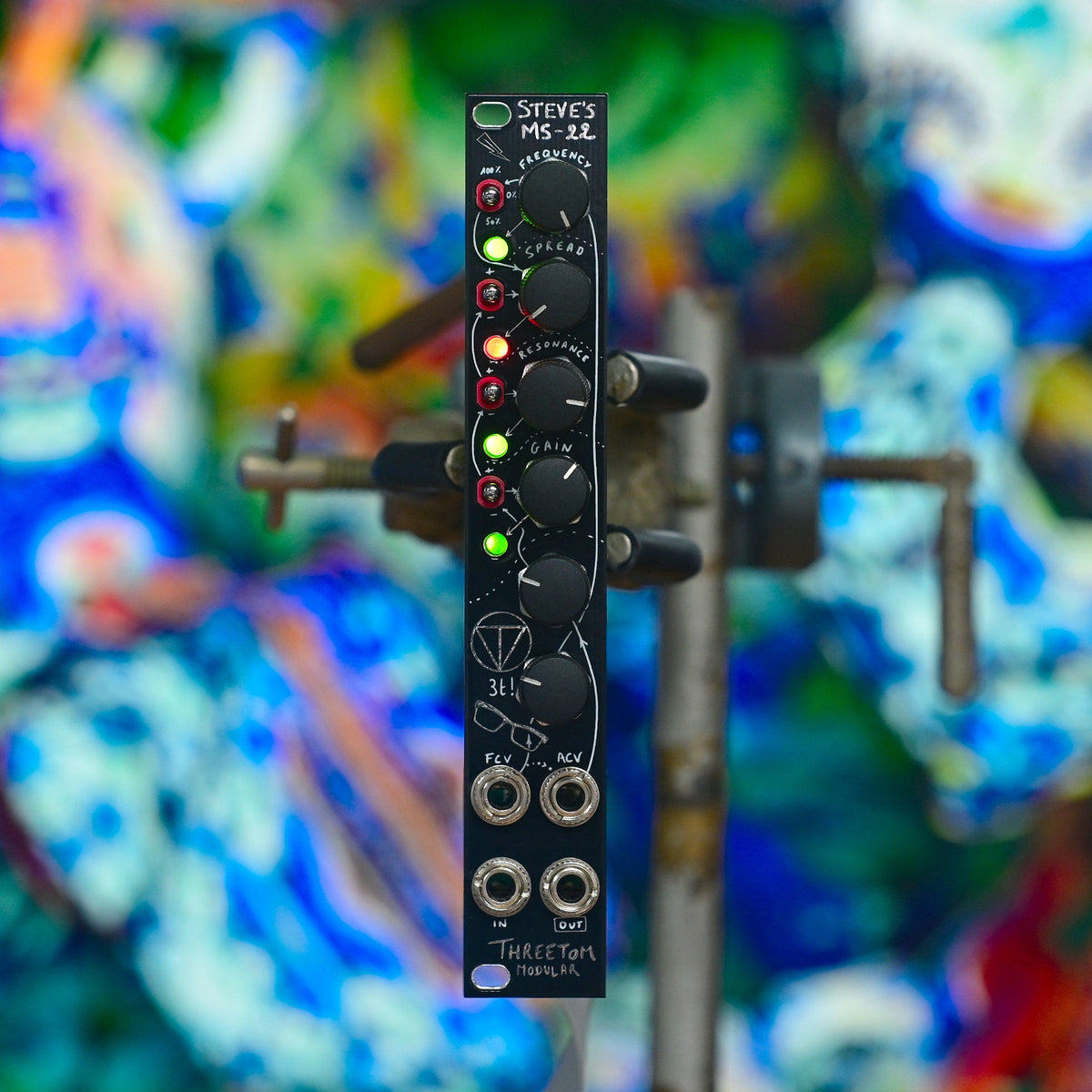 Threetom Steve's MS-22 ferdig bygget, frontpanel