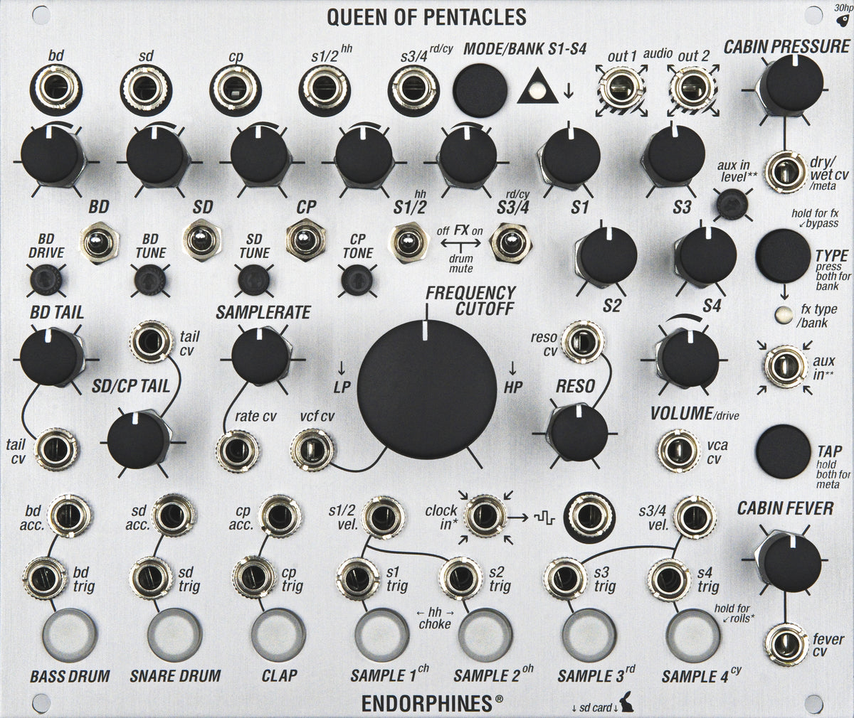 Endorphin.es Queen of Pentacles Silver - Eurorack trommemodul
