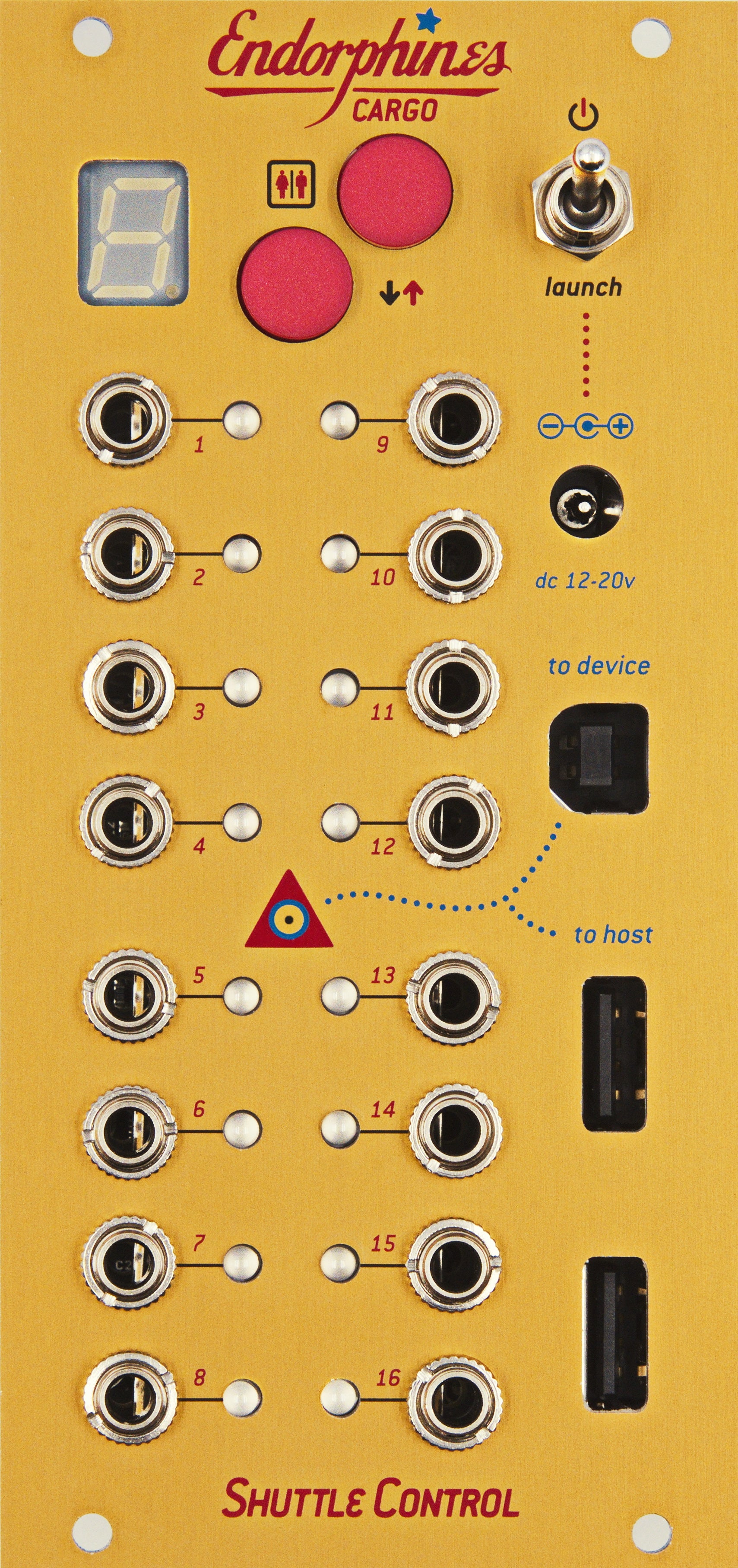 Endorphin.es Shuttle Control Gold - Eurorack USB/MIDI til CV-omformer