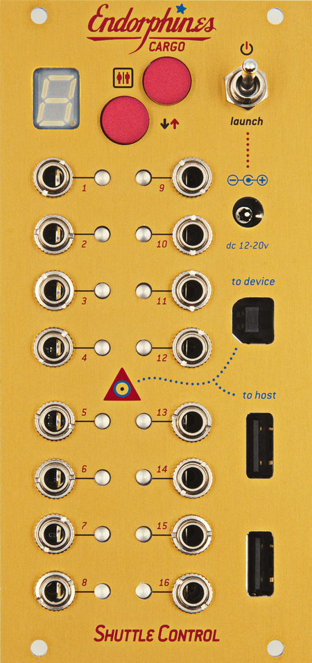 Endorphin.es Shuttle Control Gold - Eurorack USB/MIDI til CV-omformer