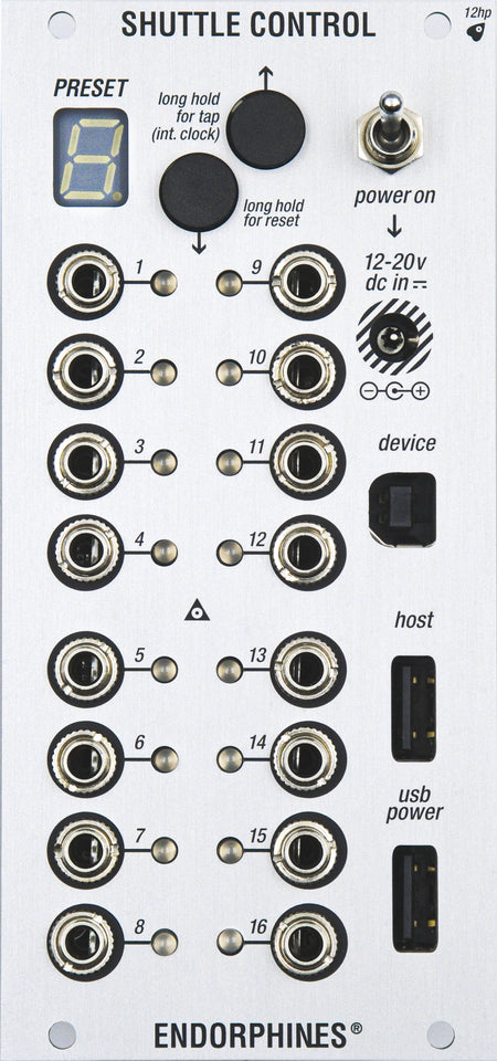 Endorphin.es Shuttle Control Silver - Eurorack USB/MIDI til CV-omformer