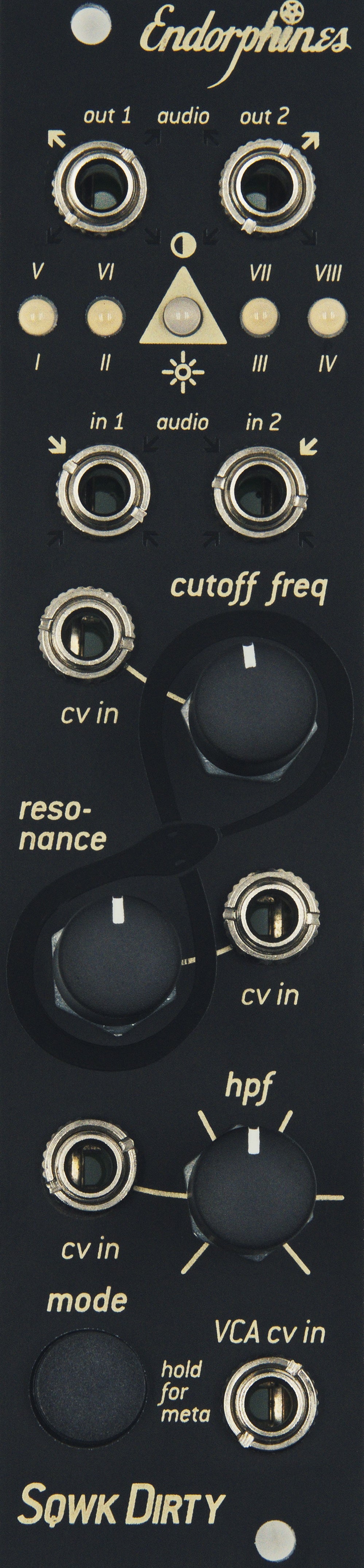 Endorphin.es Squawk Dirty To Me Black - Eurorack filter