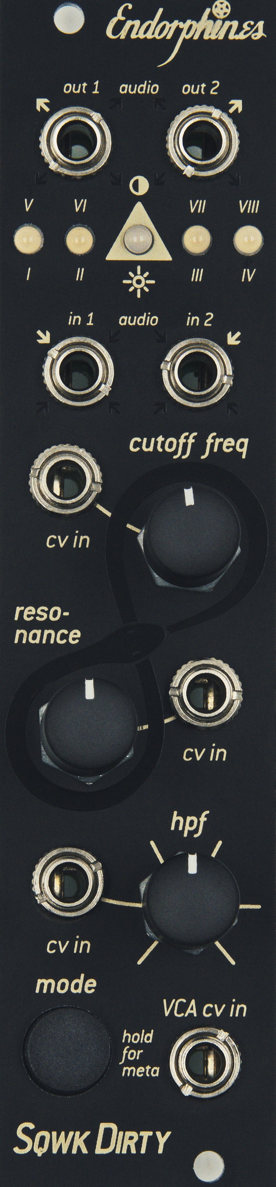 Endorphin.es Squawk Dirty To Me Black - Eurorack filter