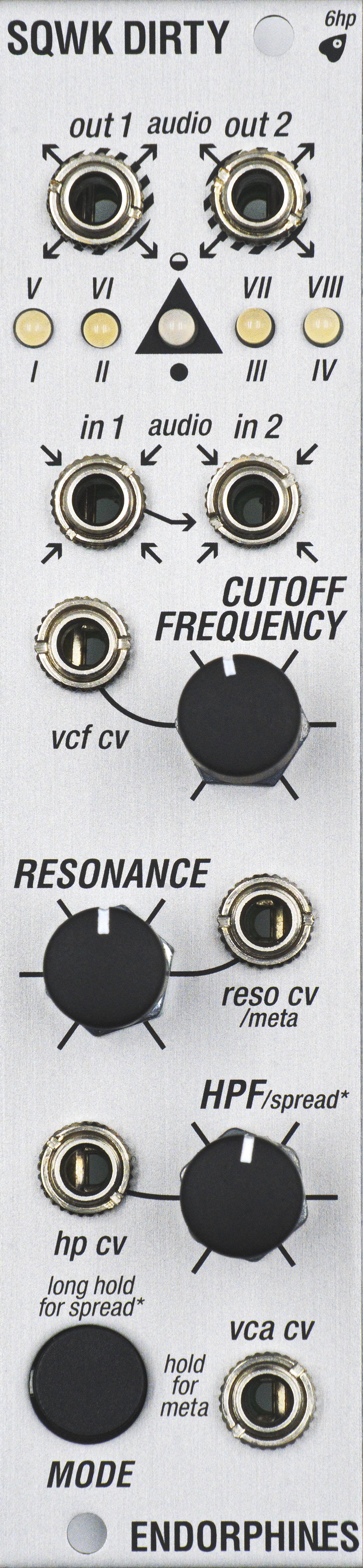 Endorphin.es Squawk Dirty To Me Silver - Eurorack filter