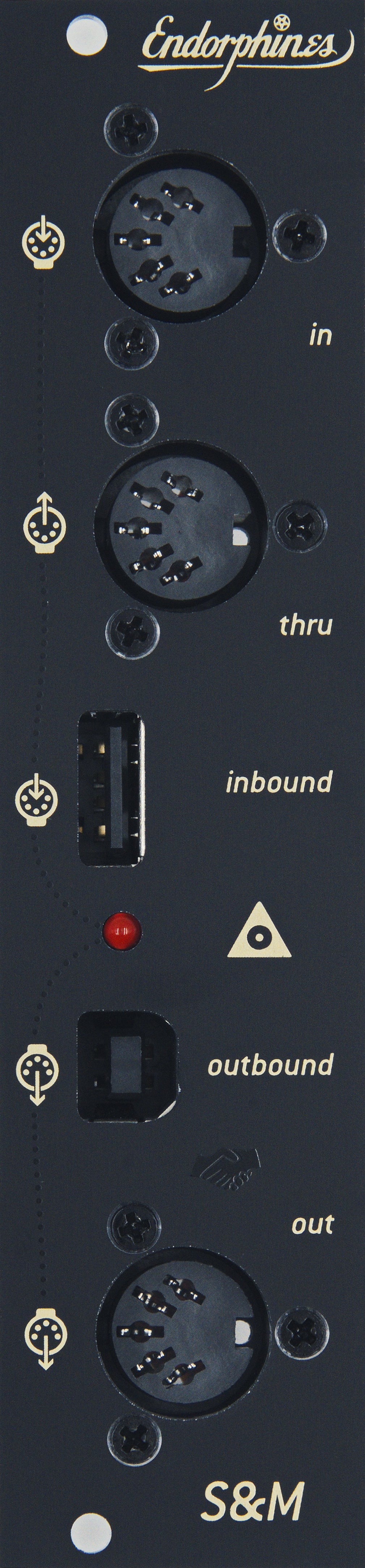 Endorphin.es Shuttle Mate Black - Eurorack MIDI-merger og USB-host
