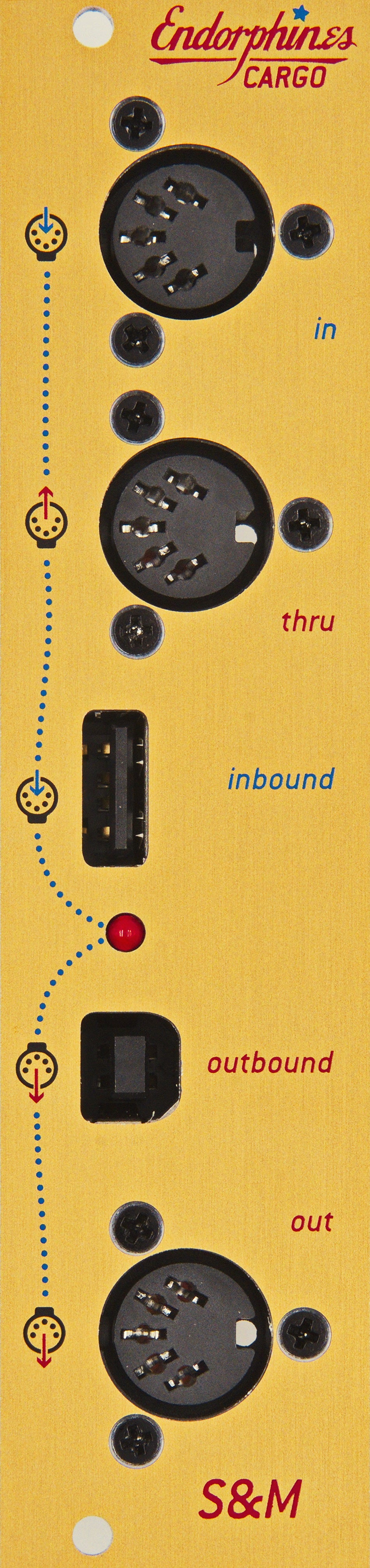 Endorphin.es Shuttle Mate Gold - Eurorack MIDI-merger og USB-host