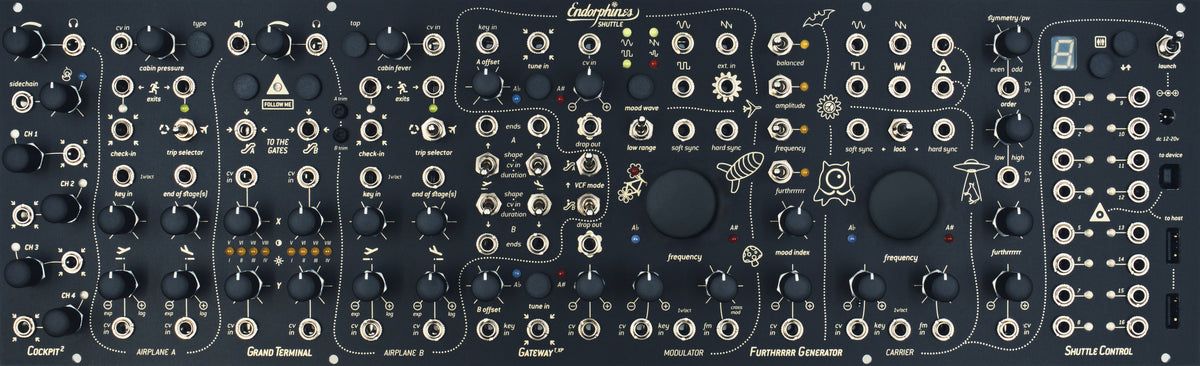 Endorphin.es Shuttle System Black - Eurorack performance-system