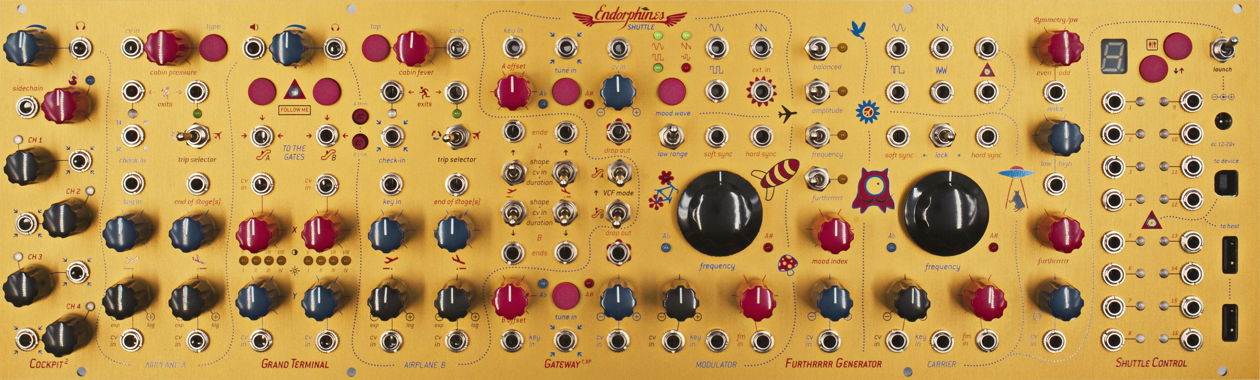 Endorphin.es Shuttle System Gold - Eurorack performance-system