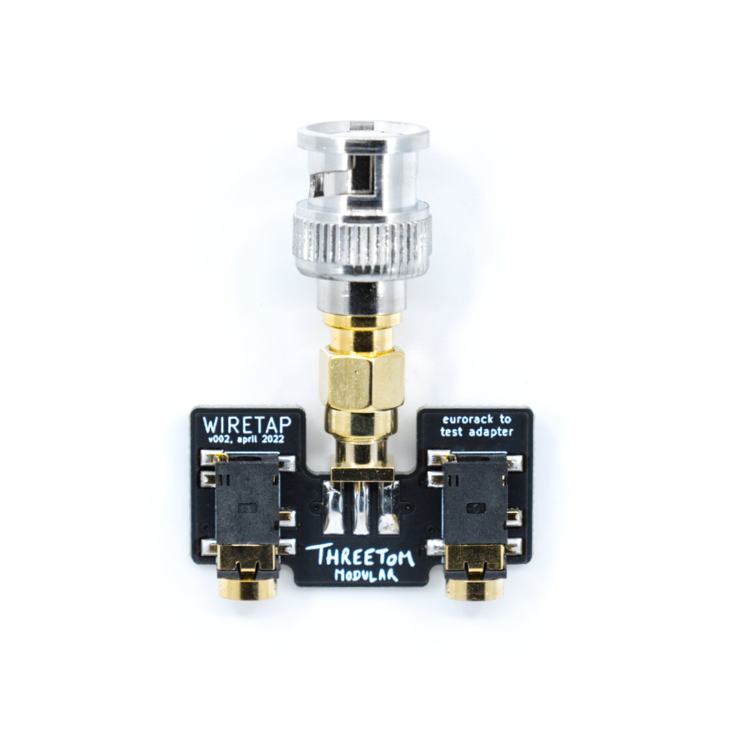Threetom Wiretap v002 BNC-adapter sett ovenfra
